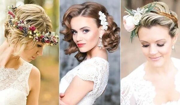 Прически на венчание на средние волосы Wedding Hairstyles For Short Hair Brides Tying The Knot This Winter : Wedding Ha