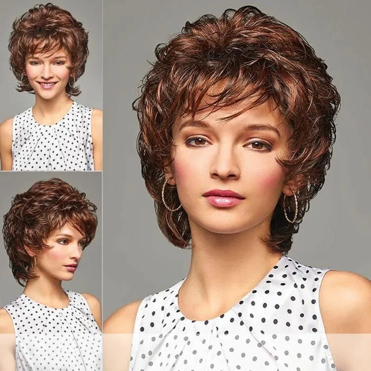 Прически на вьющиеся волосы для полных женщин Henry Margu (Sonya) - Synthetic Full Wig in 2022 Short hair wigs, Short hair sty