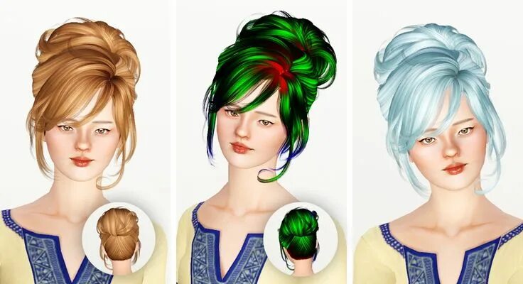 Прически одежда Newsea's Crescent Hairstyle Retextured by Sunpi