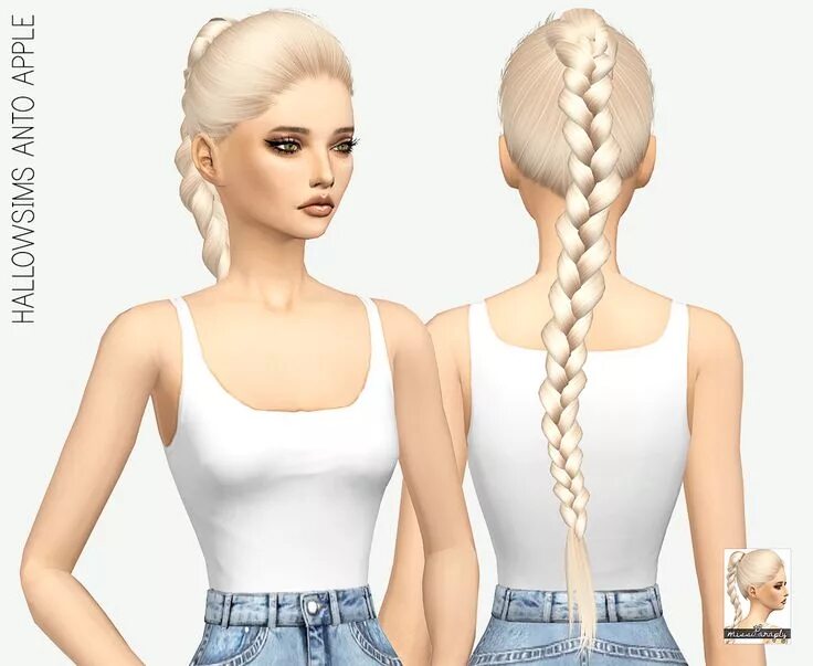 Прически одежда MISSPARAPLY TS4 HALLOWSIMS ANTO APPLE: SOLIDS 64 colors ... Sims hair, Sims 4, S