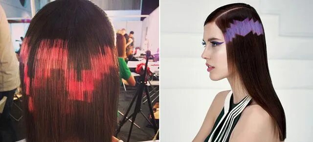 Прически окрашенные волосы Pixelated Hairdos Are The Latest Trend From Spain Hair color, Hairdo, Hair color