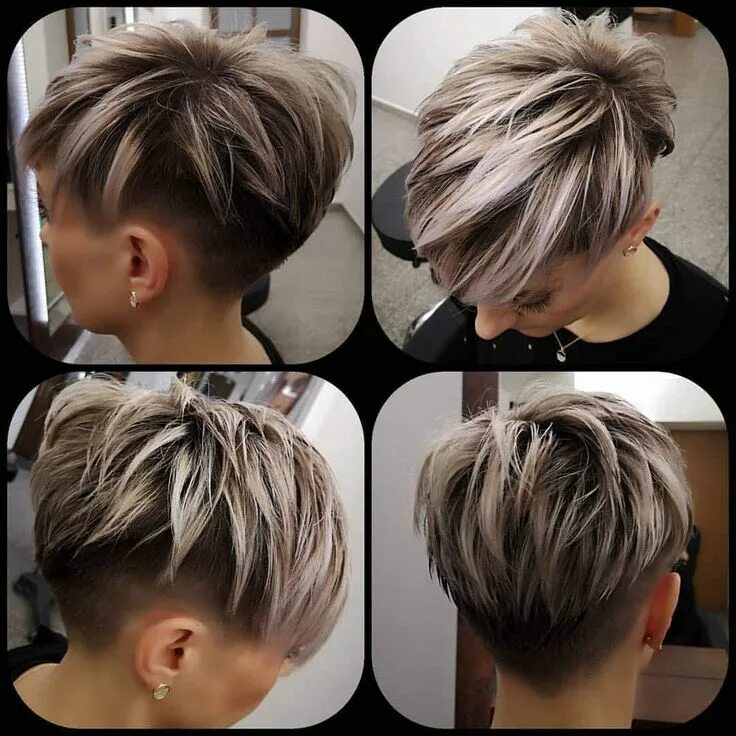 Прически окрашивание на короткие волосы Frisuren Hair styles, Pixie bob haircut, Short hair styles pixie