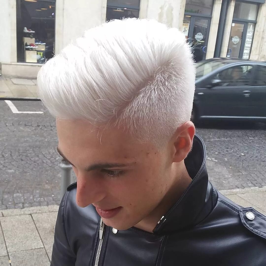 Прически парней белые волосы BLOND'BOY extrem color makeover for this Guy. .from a natural 5...to this platin