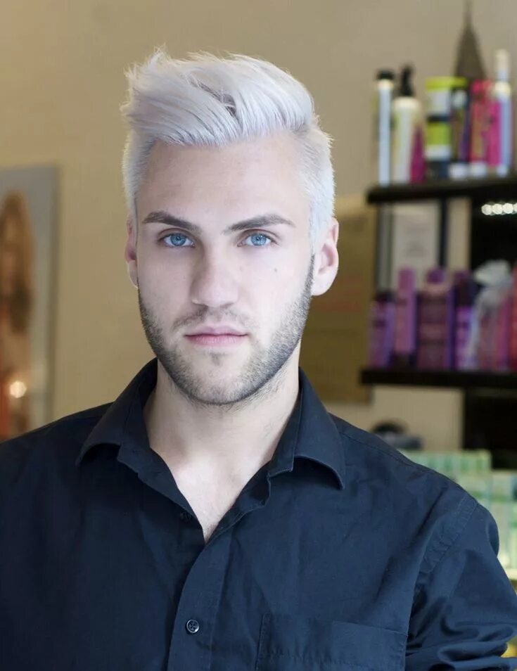 Прически парней белые волосы Холодный Blonde guys, Men hair color, Guys with white hair