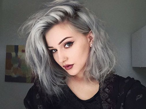 Прически пепельные волосы ombre hair black to silver - Google Search Cabello gris, Cabello platinado, Cabe