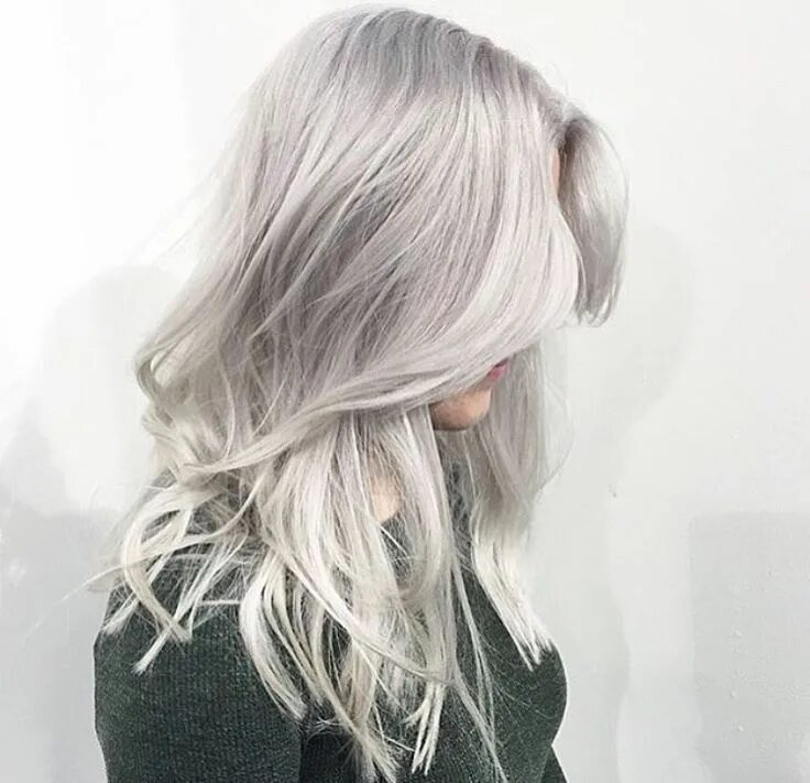 Прически пепельные женские Pin on Hair Silver blonde hair, Silver hair color, Silver blonde