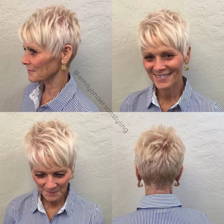 Прически пикси после 40 лет Over Blonde Pixie Thick hair styles, Modern hairstyles, Cool hairstyles