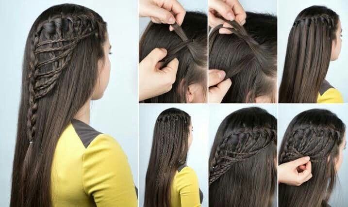 Прически плести фото Pin by cute on Hair Style For Girls Braided hairstyles easy, Waterfall braid hai