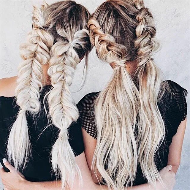 Прически подруг Braids Best Friends Dark blonde hair color, Braided ponytail hairstyles, Blonde 