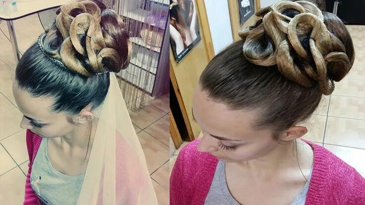 Прически помощью Делаем прическу пучок с помощью валика "Бублик". Bagel Beam Hairstyle Идеи приче