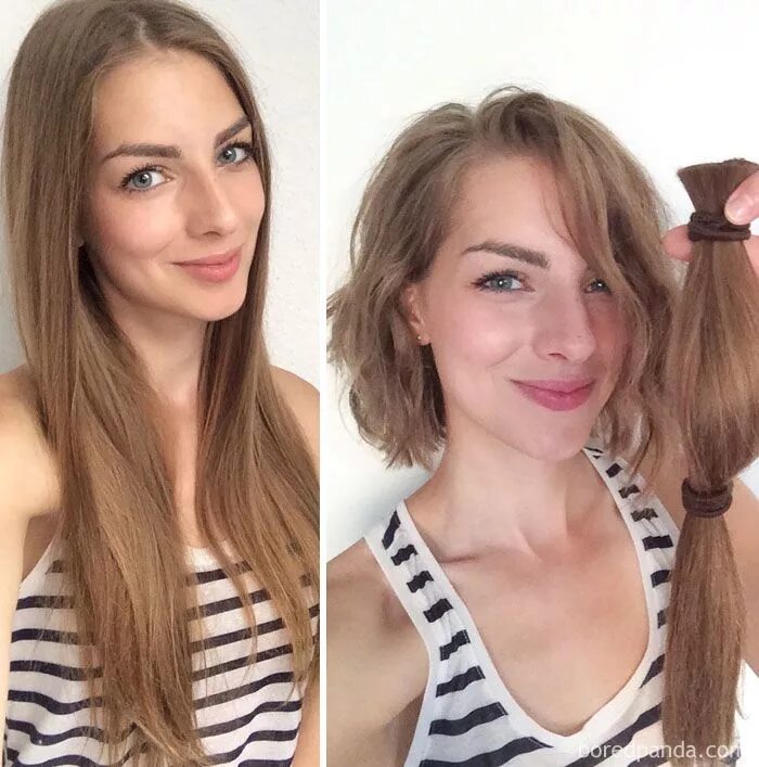 Прически после длинных волос 318 Extreme Haircut Transformations That Are Truly Inspiring Long to short hair,