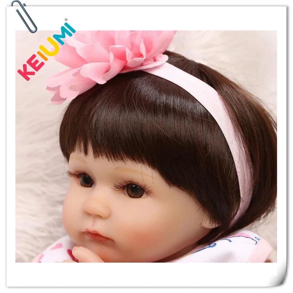 Прически реборнам с короткими волосами Short Brown Or Khaki High Temperature Wire Wig Sets Suit 16-17 Inch Reborn Baby 