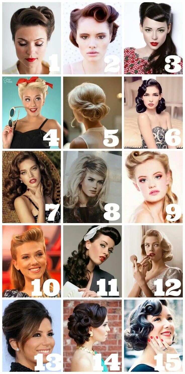 Прически ретро на средние Pin on pin up hairstyles