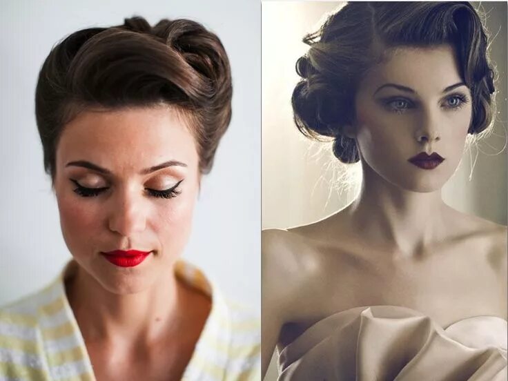 Прически ретро на средние 23 Breathtaking Wedding Hairstyles: Updos Trendy wedding hairstyles, Wedding hai