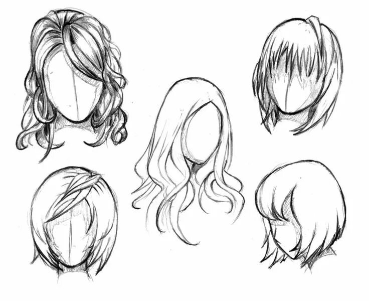 Прически рисовать легко Pin on Hairstyles in animation Manga Anime NEW_HOT Manga hair, How to draw hair,