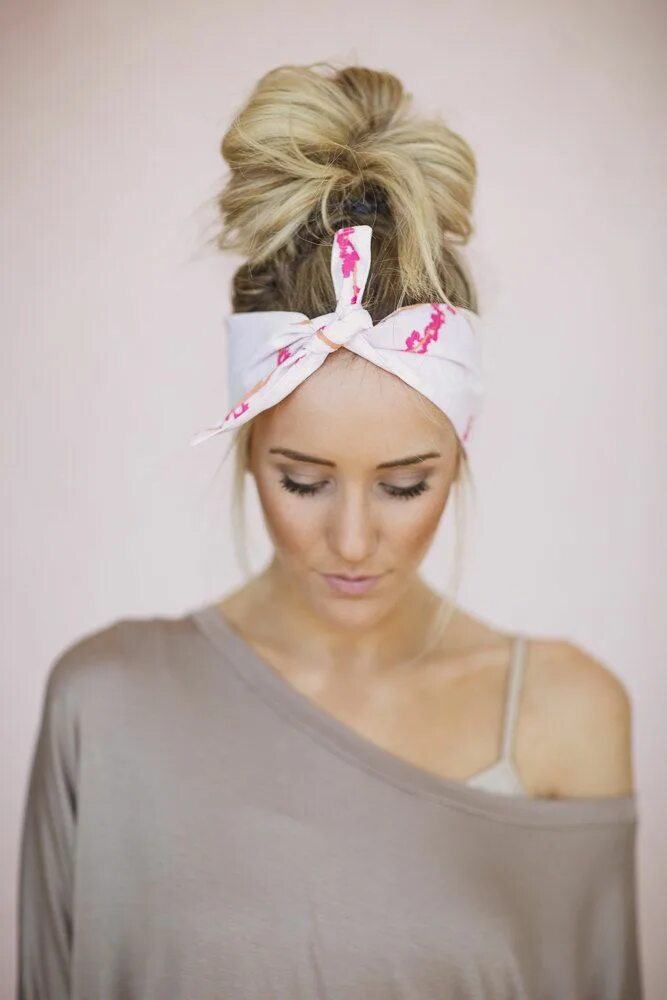 Прически с банданой на длинные волосы Dolly Bow Tie Up Headscarf Headband Bandana Hair by ThreeBirdNest, $18.00 Bandan