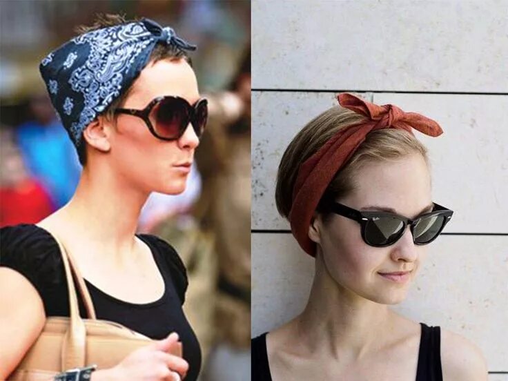 Прически с банданой на короткие волосы Short Hair Accessories 2014 - Ikifashion Аксессуары для коротких волос, Укладка 