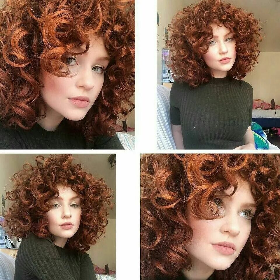 Прически с биозавивкой на средние волосы Pin on hairstyles Red curly hair, Short curly hair, Long hair styles