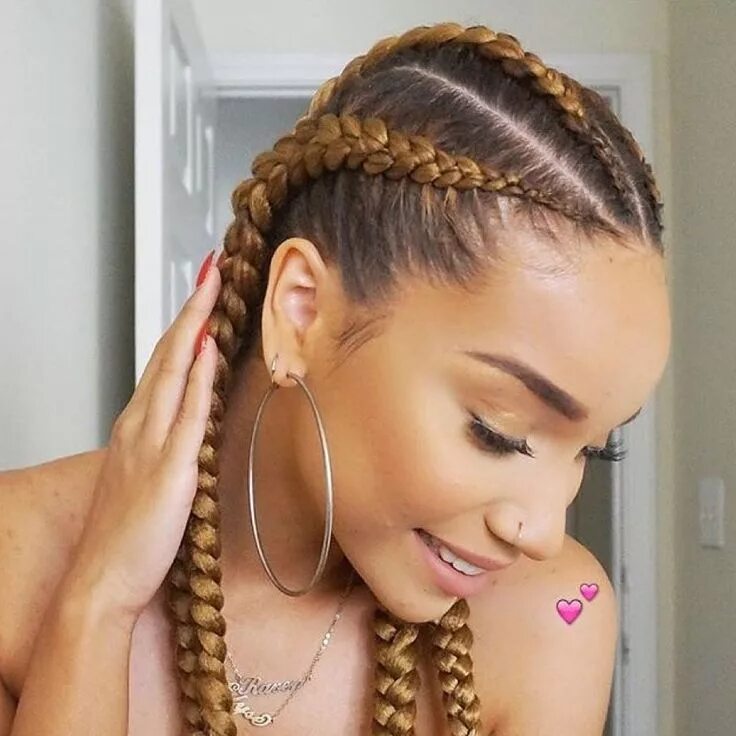 Прически с брейдами женские 20 Elaborate Braid Designs You'll Want To Try In 2017 Essence Big box braids hai