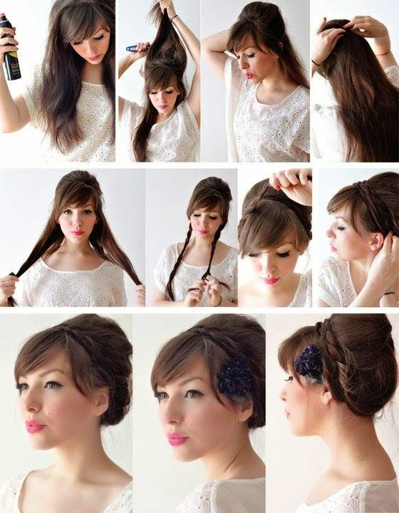 Прически с челкой на каждый день Pin by Pinner on Peinados Beautiful hair, Medium hair styles, Long hair styles