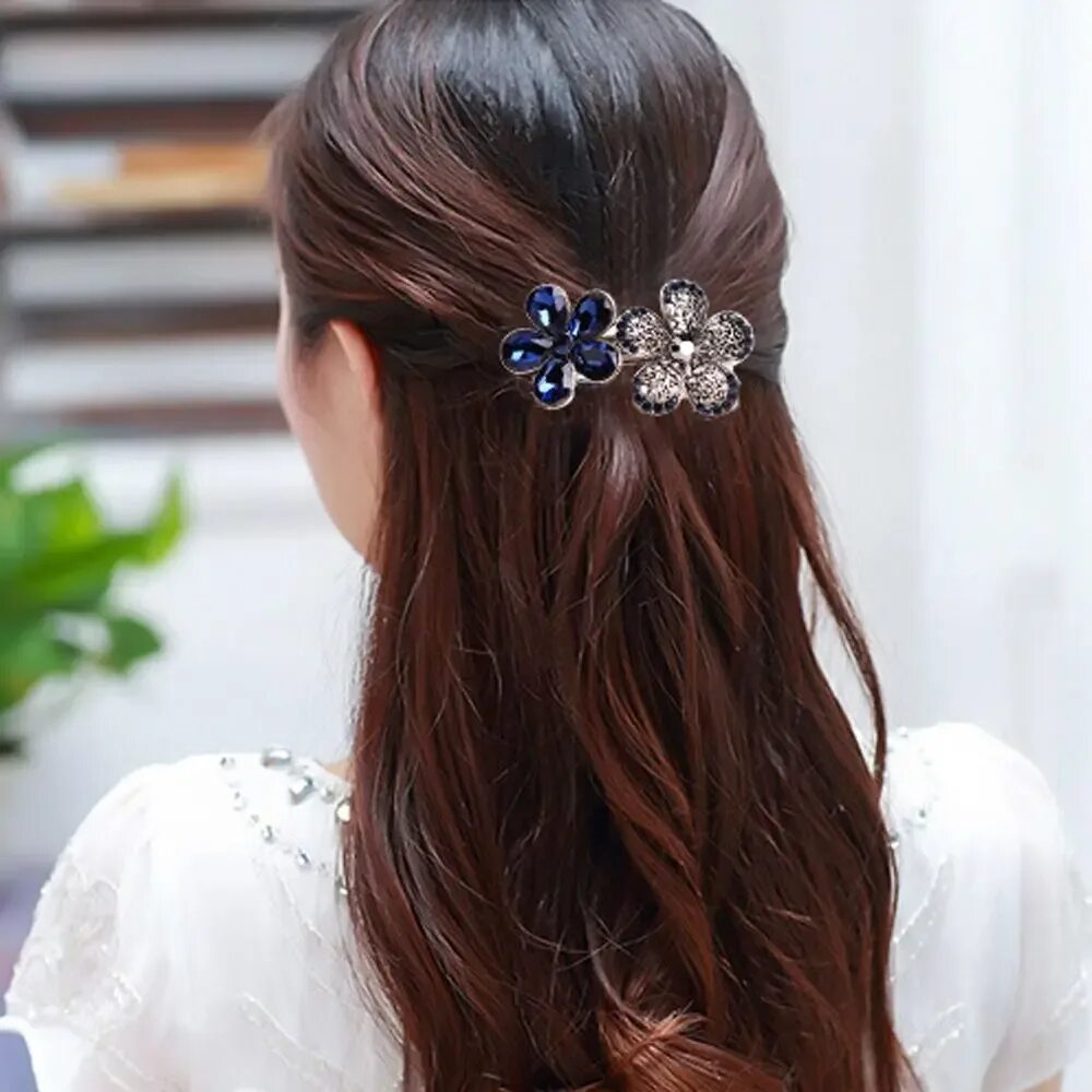 BUY Large handmade decorative hair pin carved of light wood and varnished 104015