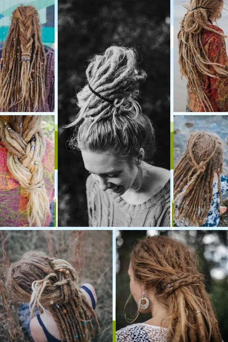 Прически с дредами женские 7 Easy Dreadlock Hairstyles Hair styles, Dreadlocks girl, Hippie dreads