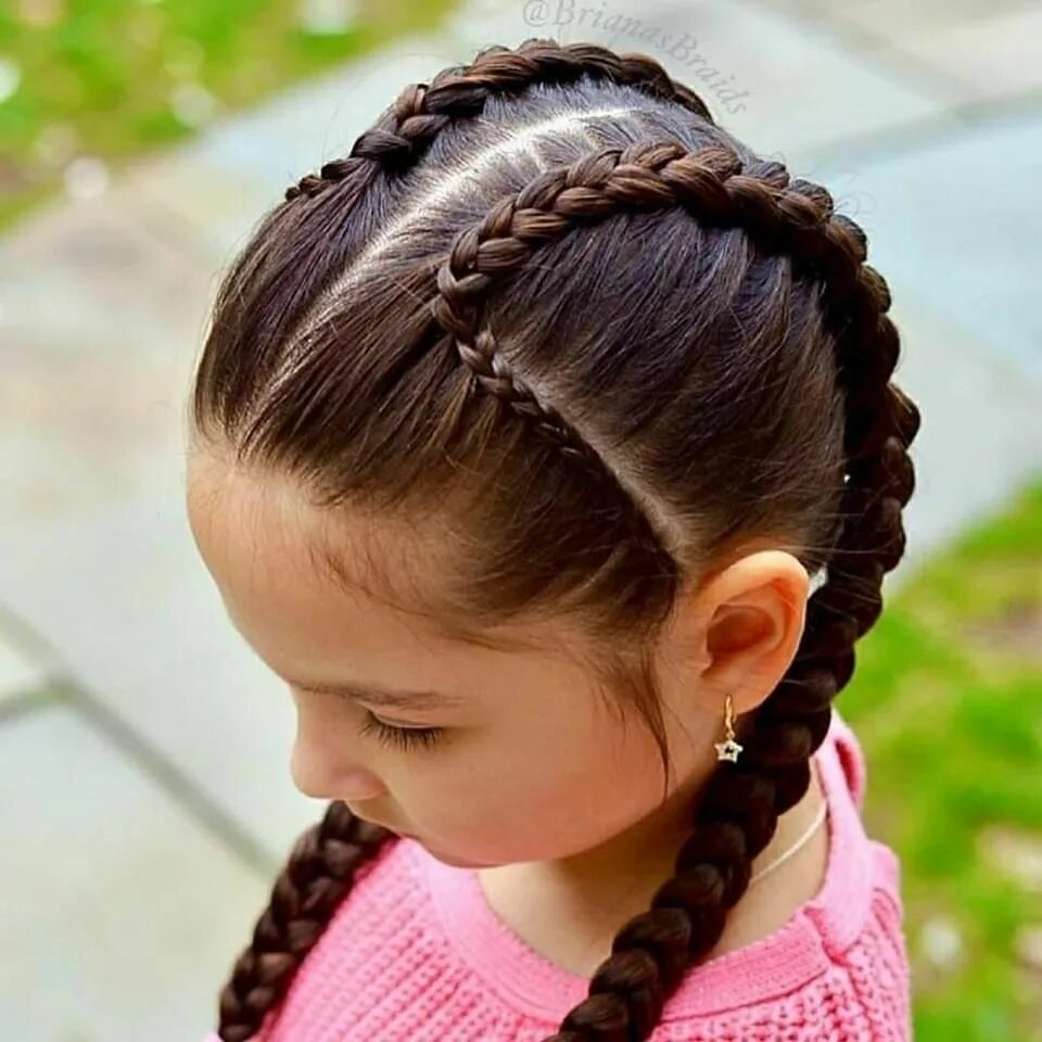 Прически с двумя косичками для девочек Pin on hair Kids hairstyles, Lil girl hairstyles braids, Braids for long hair