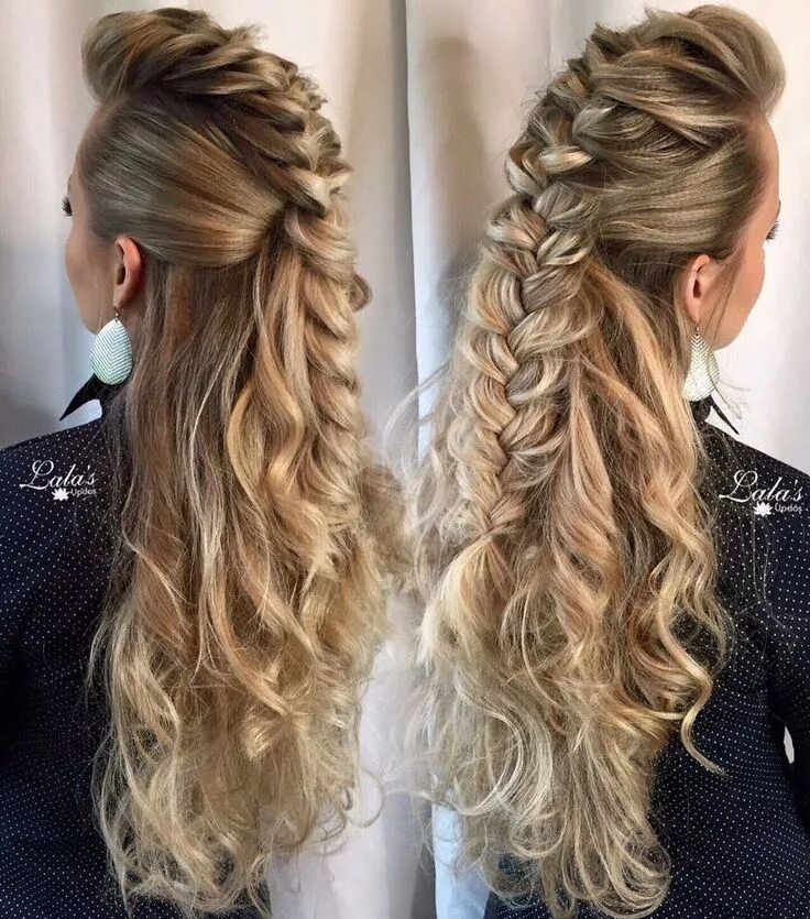 Прически с двумя на длинные волосы #updos #upstyles #weddinghair #lalasupdos #bridalstyles #bridalupdos #braids #br