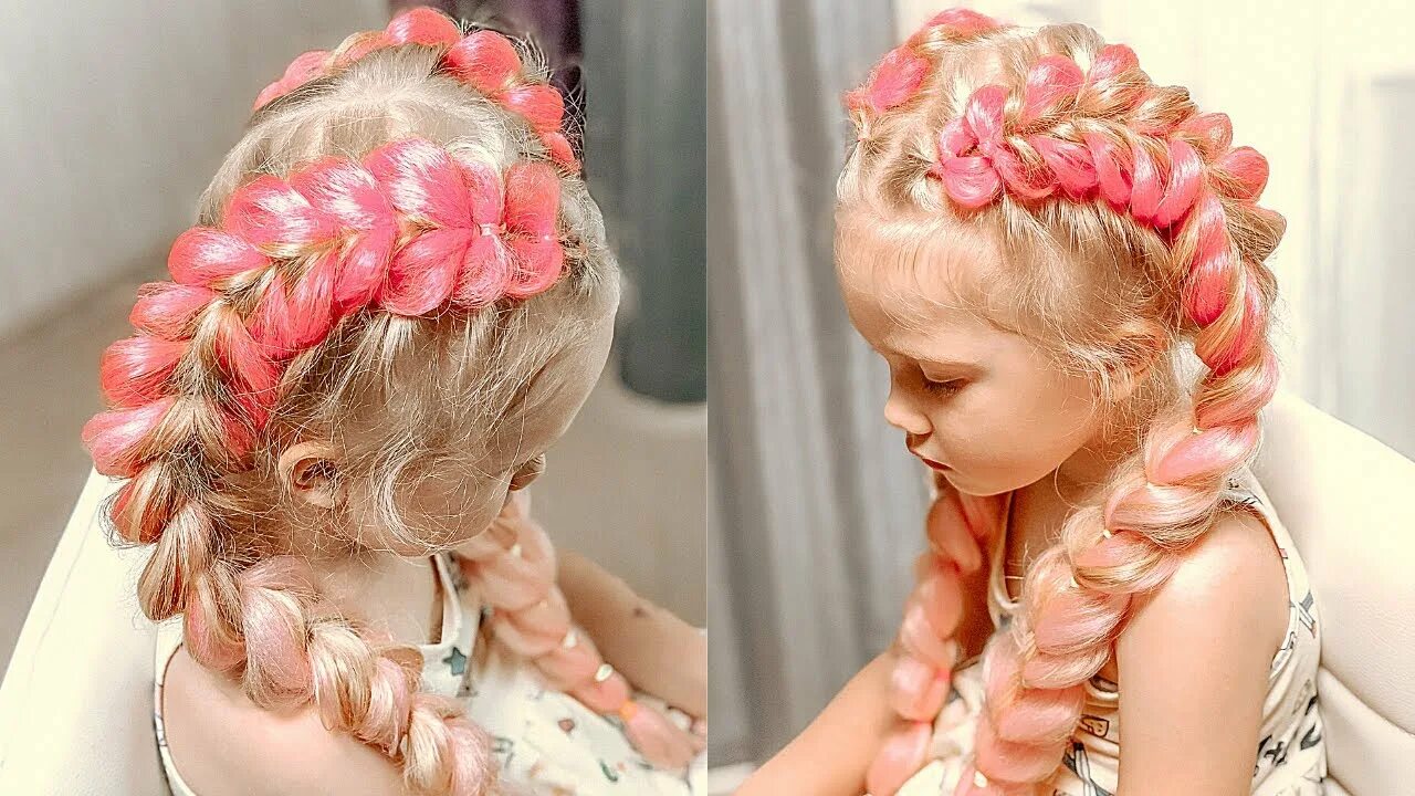 Прически с канекалоном для девочек на выпускной Goddess Braids with Kanekalon Step by Step Tutorial Косы богини с канекалоном. Ф