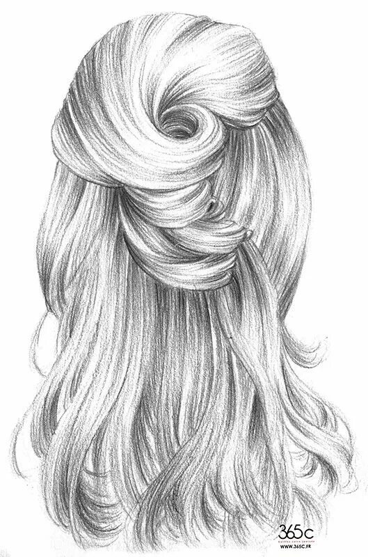 Прически с карандашом на длинные волосы Pin by Elaine Dias on Hair Hair illustration, Drawings, Drawing sketches