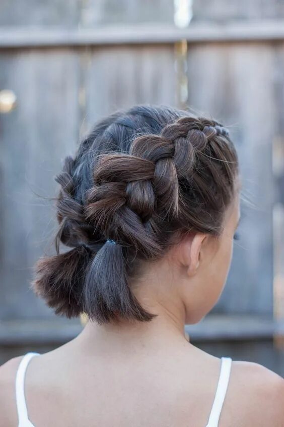 Прически с каре косы Прически для коротких волос: 15 идей на каждый день French braid short hair, Lon