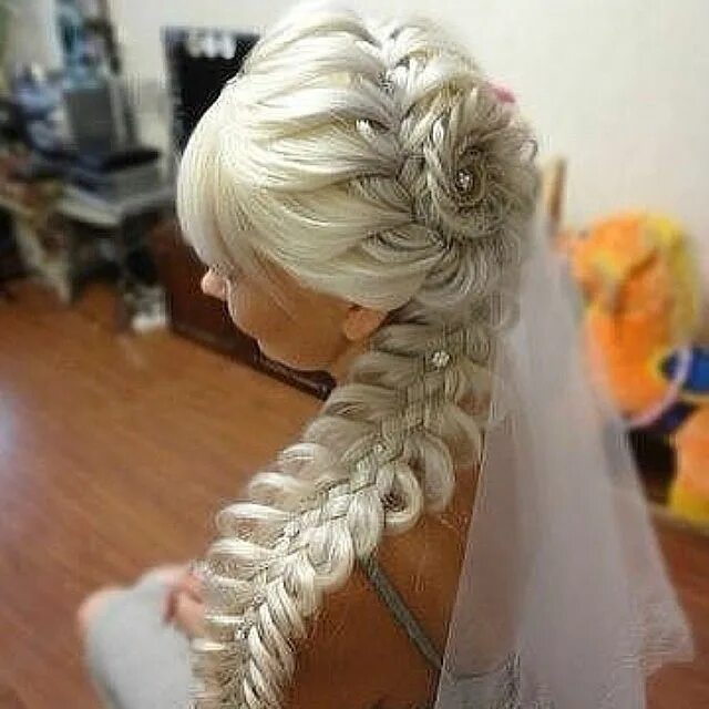 Прически с косами на длинные Intricate Bridal Braid Cool hairstyles, Wedding hairstyles, Bridal braids