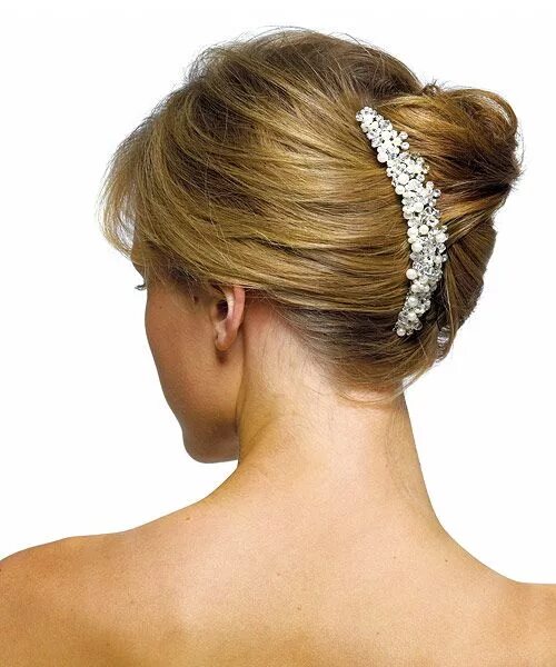 Прически с крабиком на средние волосы Timeless classic wedding / special occasion hairstyle--the decorative comb tucke