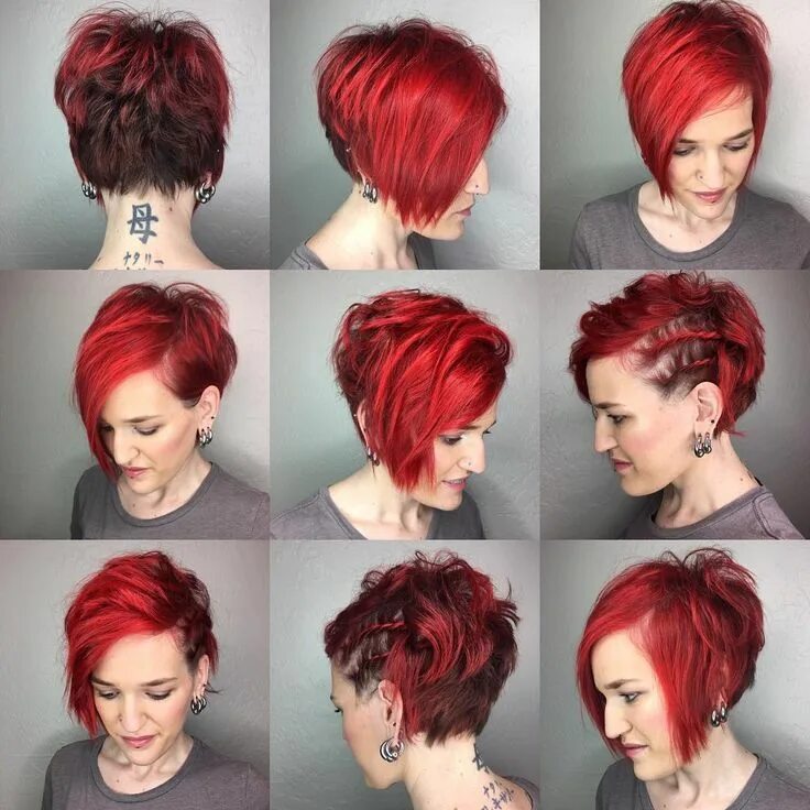 Прически с красными волосами короткие See this Instagram video by @emilyandersonstyling * 646 likes Edgy hair, Short h