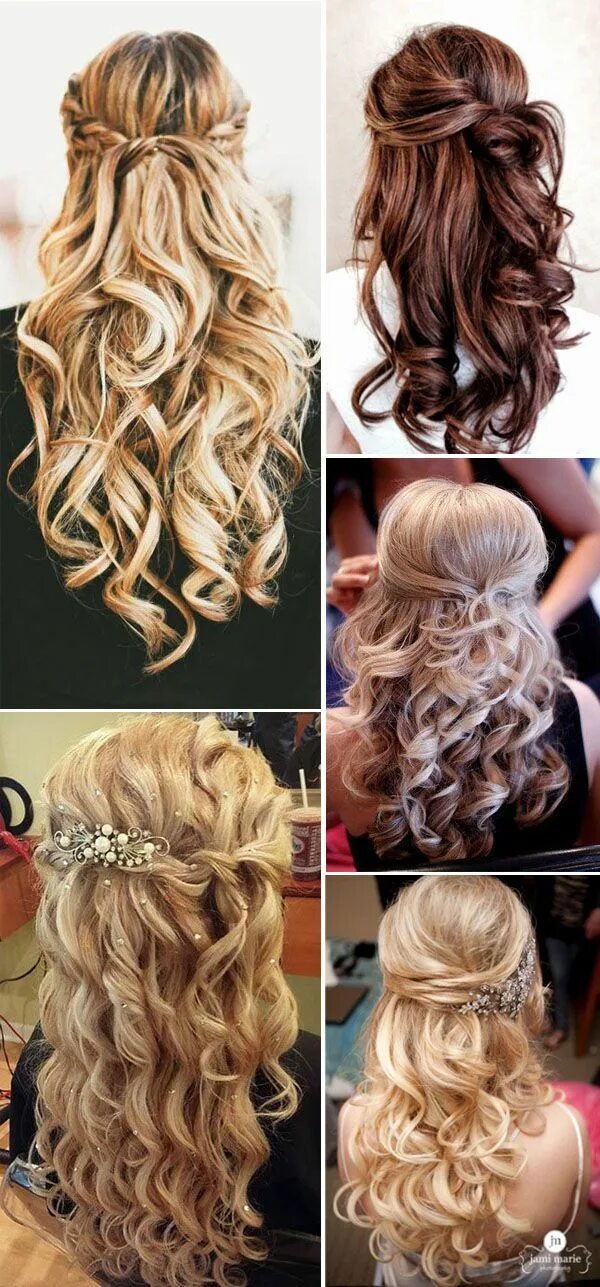 Прически с локонами фото 20 Awesome Half Up Half Down Wedding Hairstyle Ideas - Elegantweddinginvites.com