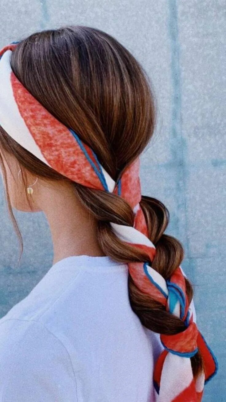 Прически с платком на длинные Pin on Scarf hairstyles