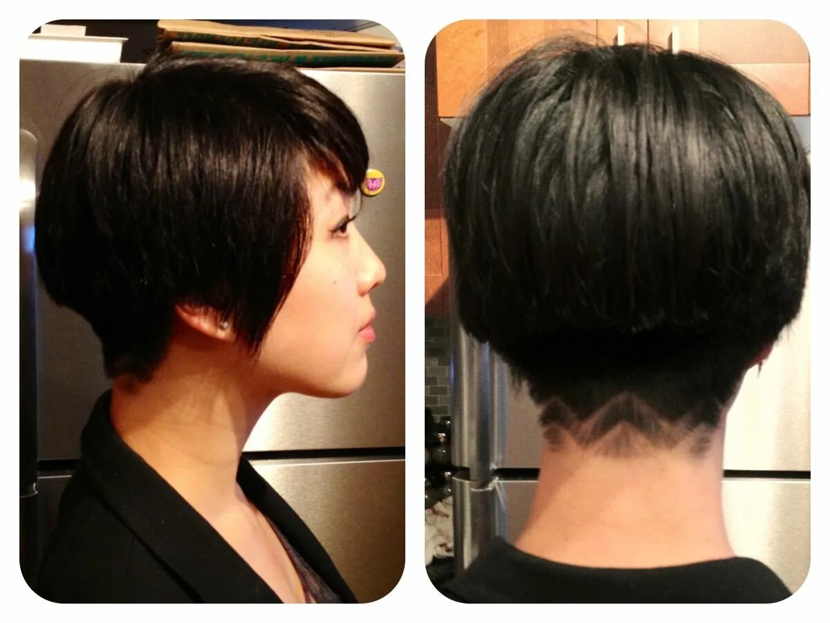 Прически с плоским затылком женские Chevron Nape Undercut - shortest my hair has ever been!