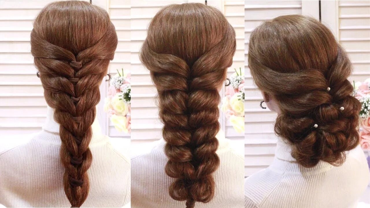 Причёска с резинками Три сердца ♥ ♥ ♥ Лена Роговая Hairstyles by REM Copyright ©