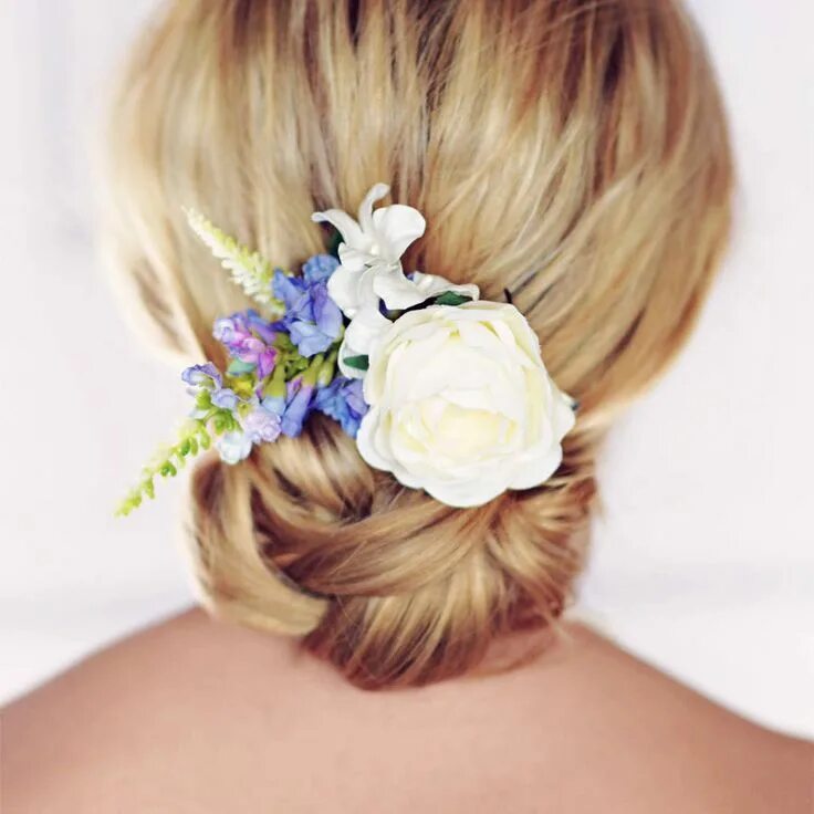 Прически с цветами короткие волосы Tilly Rose Wedding Hair Clip Wedding hair clips, Flower hair pieces