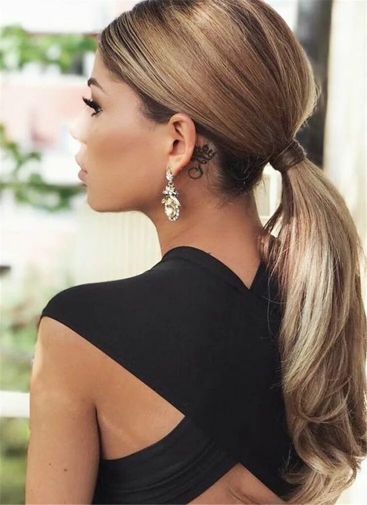 Прически с высоким хвостом на средние волосы Glamorous And Trendy Ponytail Hairstyles For This Winter; Ponytail Hair Prom; Bl