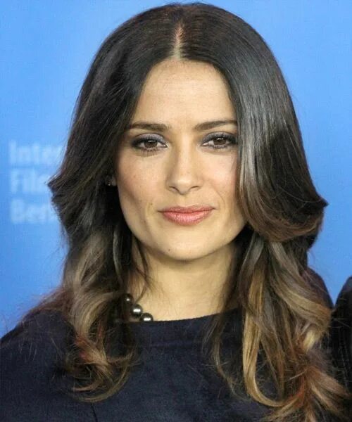 Прически сальма хайек как сделать Salma Hayek Long Wavy Formal Hairstyle - Black in 2024 Hair styles 2014, Long wa