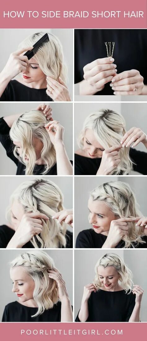 Прически самой на короткие волосы пошагово 10 популярных идей на тему "easy braids for short hair step by step" для вдохнов