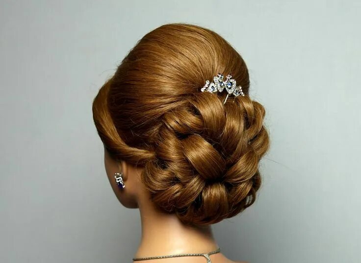 Прически смотреть фото Wedding prom hairstyle for long hair. Bridal updo.