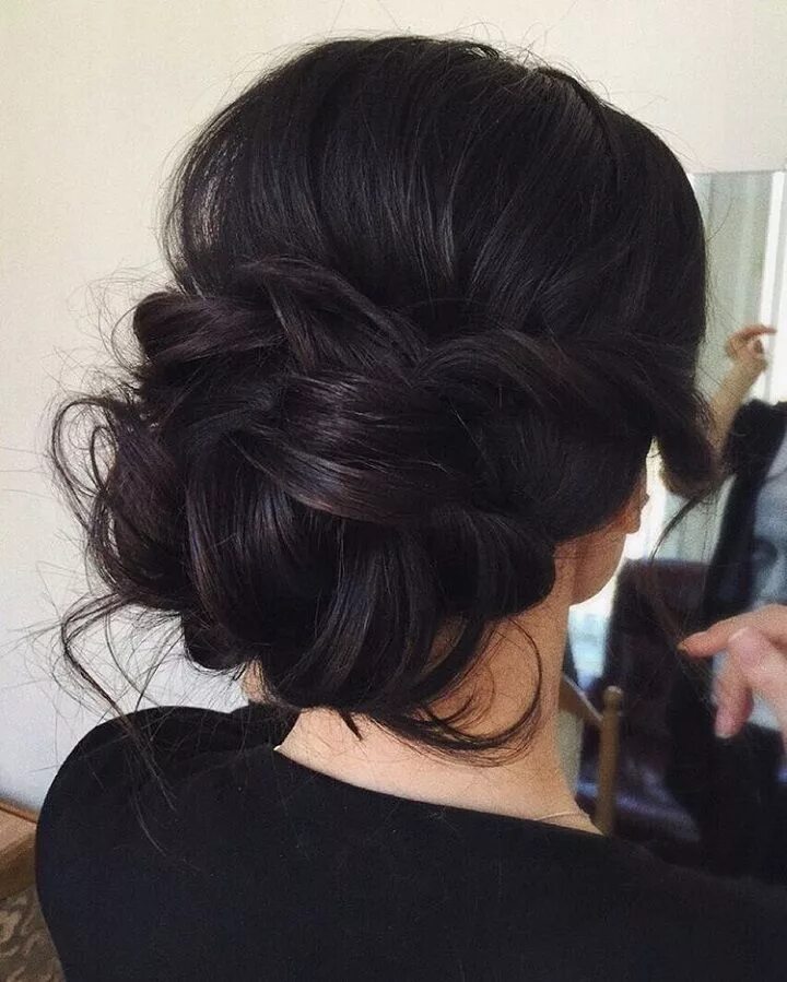 Прически со средней длинной волос Chic messy wedding updo for straight hair to Inspire You Medium length hair styl