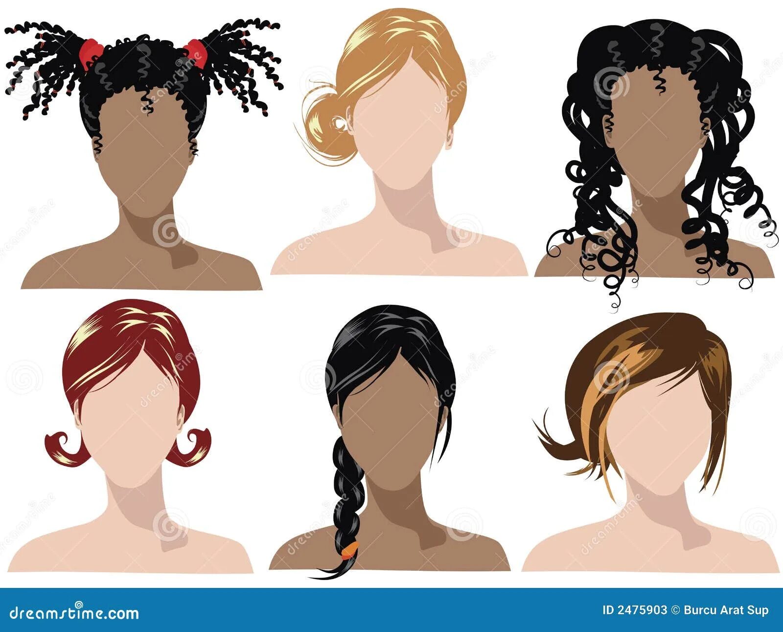 Прически средних типов волос Hair styles 2 stock vector. Illustration of hairdresser - 2475903