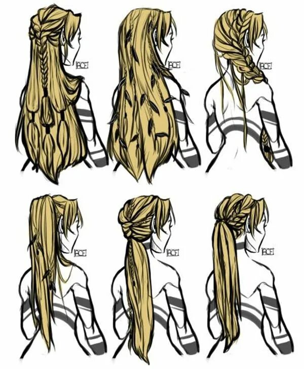 Прически туториал длинные How To Draw Hair (Step By Step Image Guides) - Bored Art Drawings, Art reference