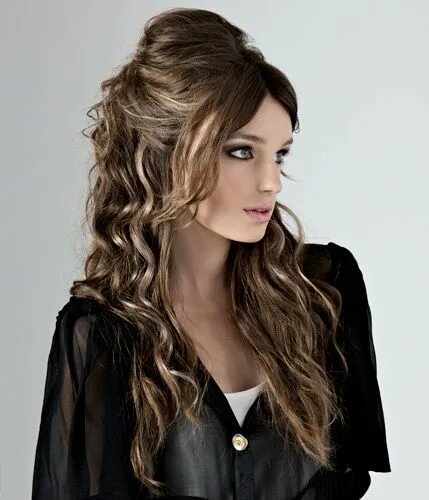 Прически укладки на длинные волосы Half up Long hair styles, Formal hairstyles for long hair, Thick hair styles