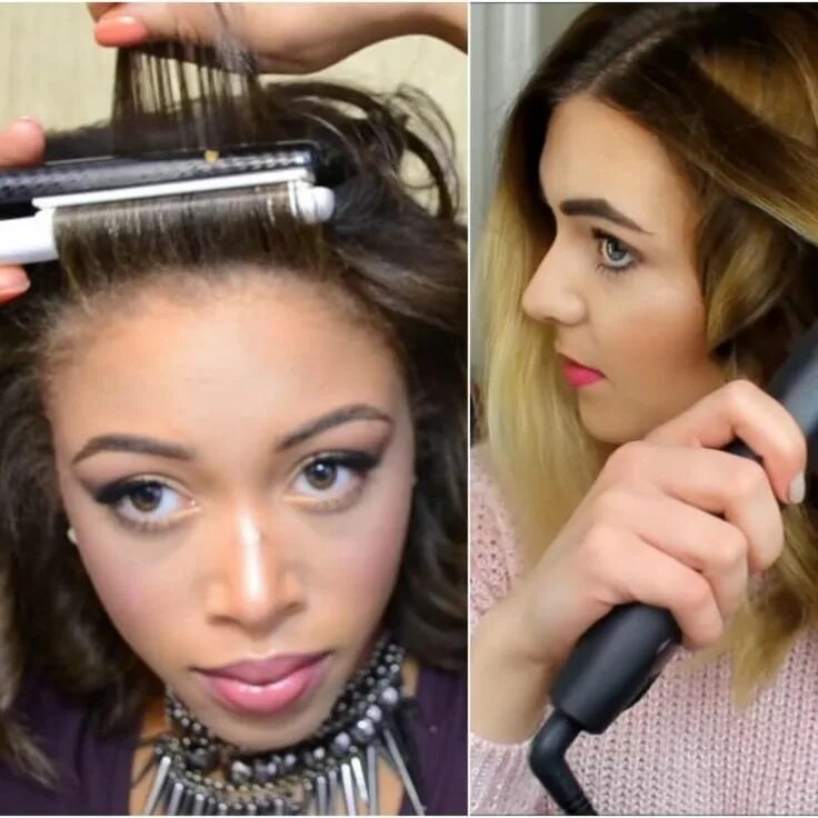 Прически утюжком на длинные 8 Clever Ways to Use Your Flat Iron Flat iron hair styles, Flat iron curls, Hair