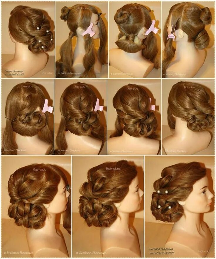 How to make a hairstyle to yourself at home: step-by-step photos #hairstyle #pho