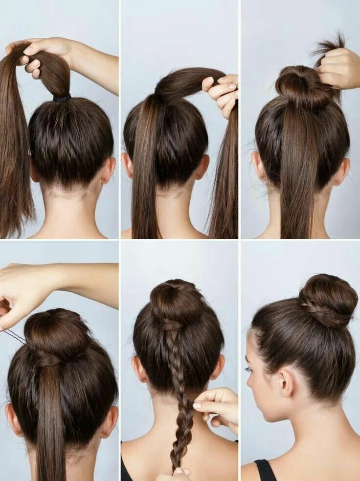 Прически в домашних условиях фото Pin on Women's fashion Hair tutorial, Easy hairstyles, Long hair styles